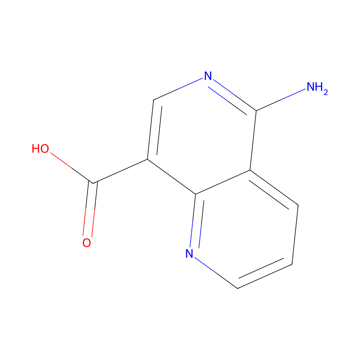 5-Amino-1,6-naphthyridine-8-carboxylic acid molecular structure, CAS 1558143-80-8