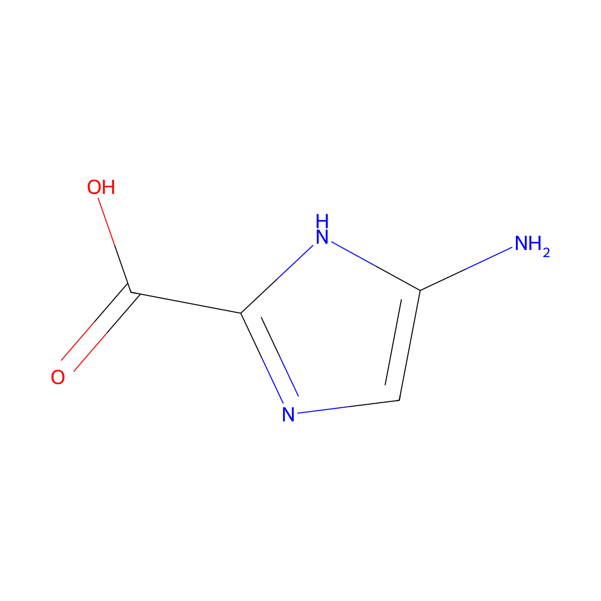 5-Amino-1H-imidazole-2-carboxylic acid molecular structure, CAS 155815-92-2