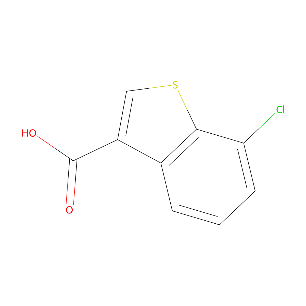 7-Chloro-1-benzothiophene-3-carboxylic acid molecular structure, CAS 1558164-16-1
