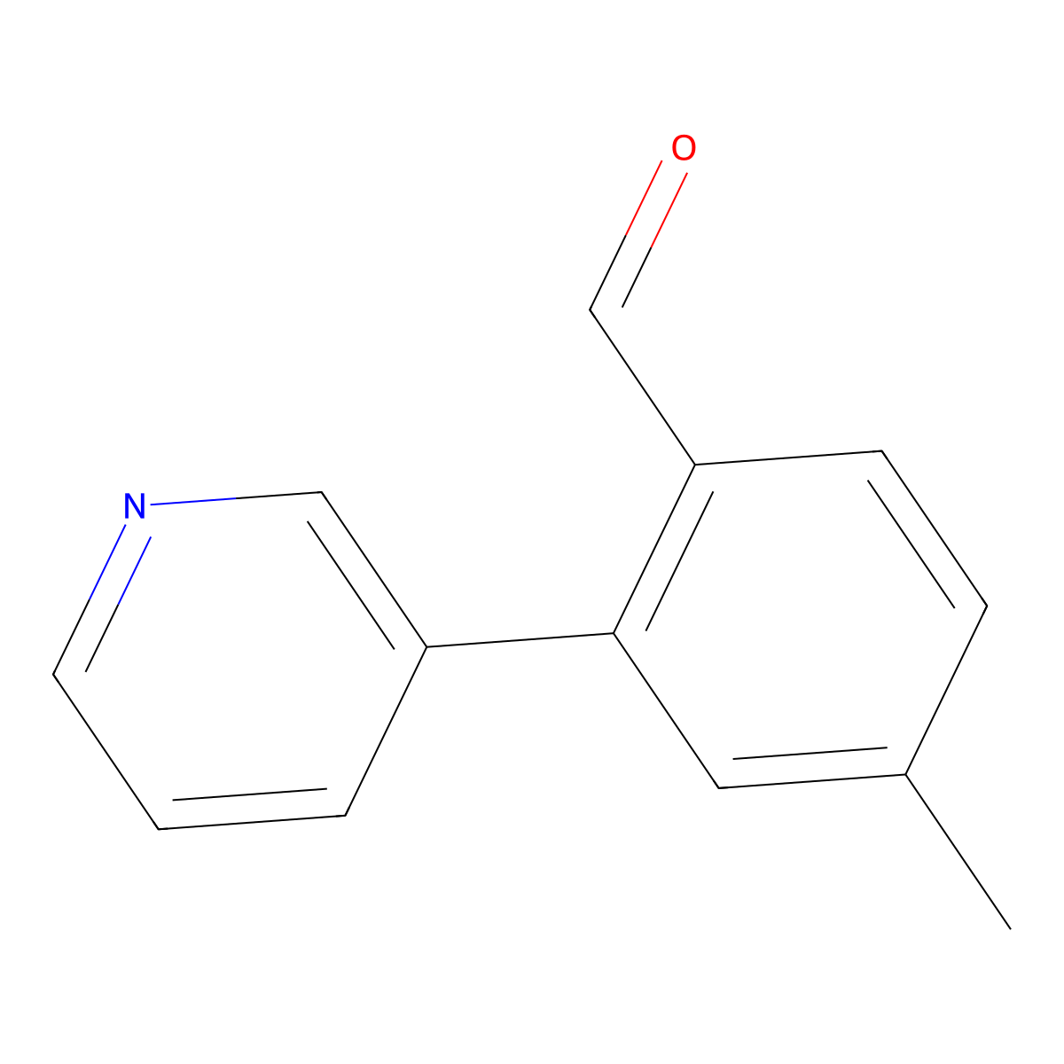 4-Methyl-2-(pyridin-3-yl)benzaldehyde molecular structure, CAS 1558170-65-2