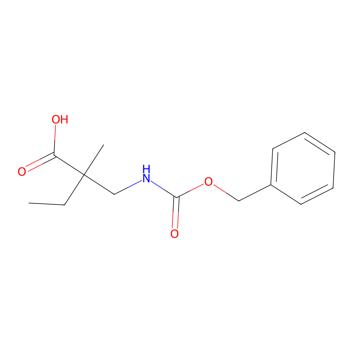 2-({[(Benzyloxy)carbonyl]amino}methyl)-2-methylbutanoic acid molecular structure, CAS 1558175-46-4
