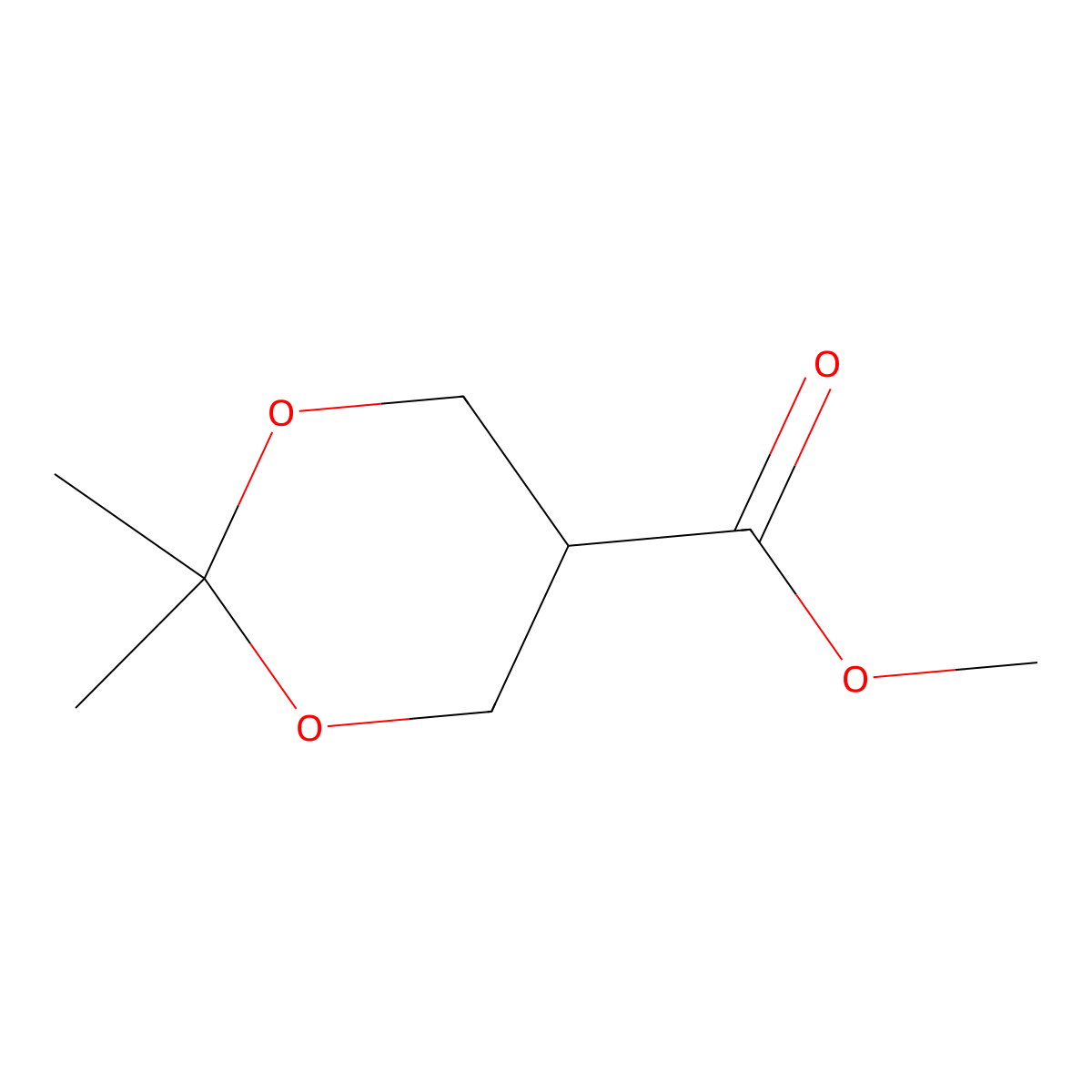 Methyl 2,2-dimethyl-1,3-dioxane-5-carboxylate molecular structure, CAS 155818-14-7