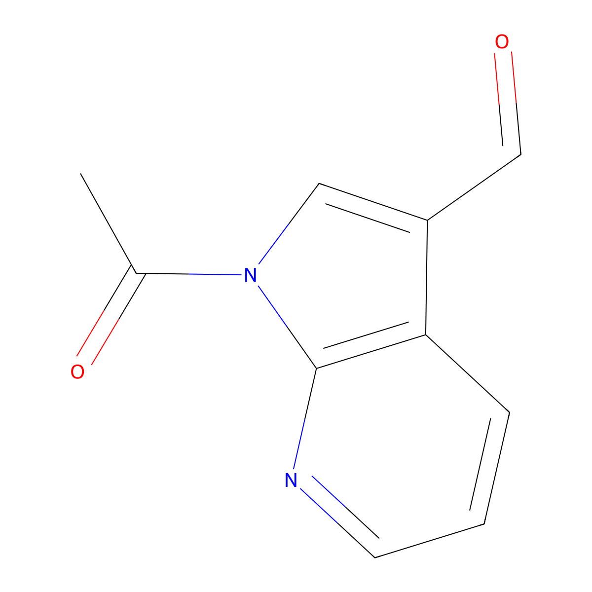 1-acetyl-1H-pyrrolo[2,3-b]pyridine-3-carbaldehyde molecular structure, CAS 155819-07-1