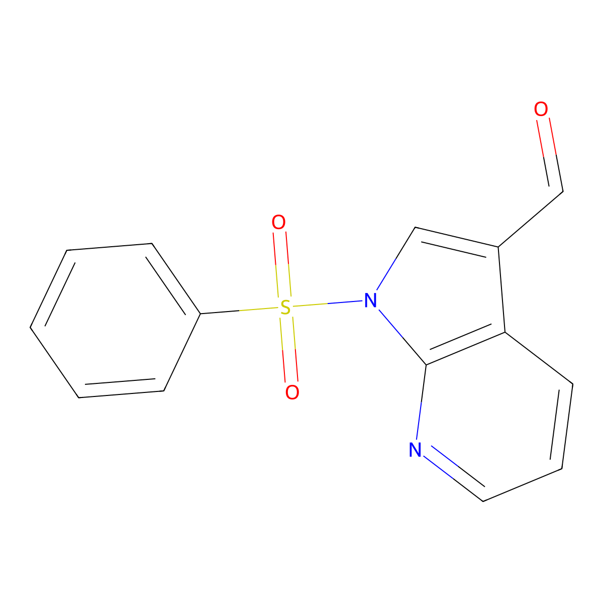 1-(Phenylsulfonyl)-1H-pyrrolo[2,3-b]pyridine-3-carbaldehyde molecular structure, CAS 155819-08-2
