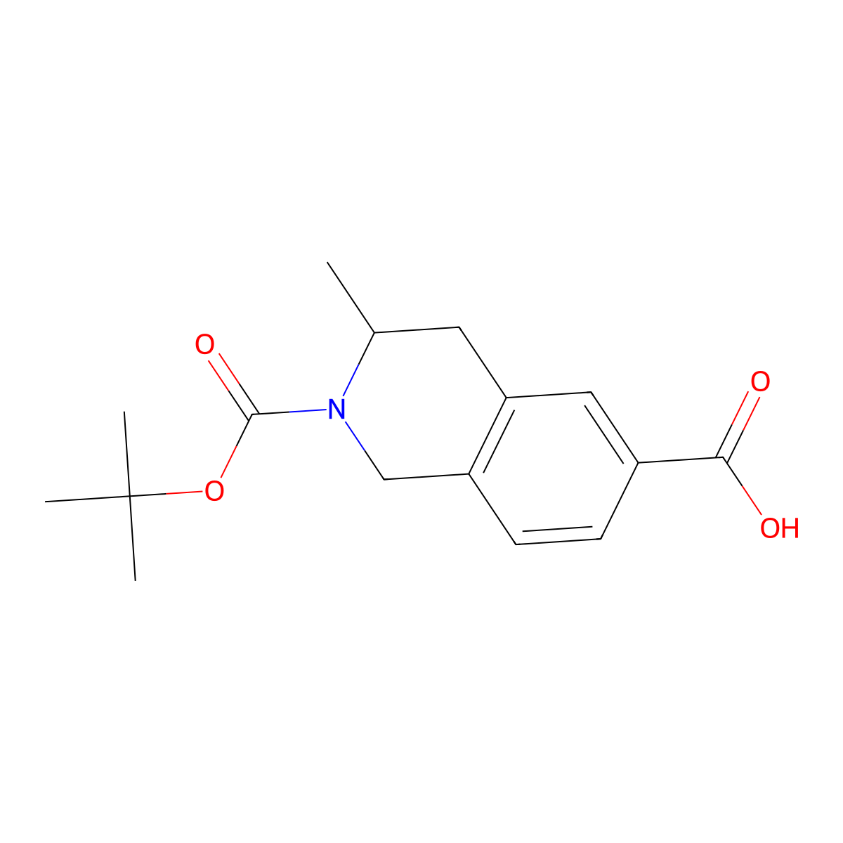 2-[(Tert-butoxy)carbonyl]-3-methyl-1,2,3,4-tetrahydroisoquinoline-6-carboxylic acid molecular structure, CAS 1558191-41-5