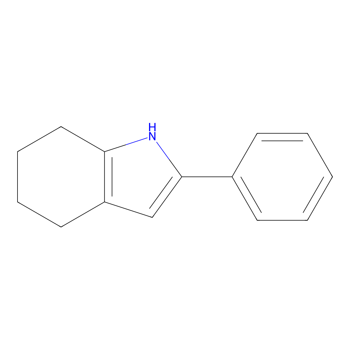 2-Phenyl-4,5,6,7-tetrahydro-1H-indole molecular structure, CAS 15582-97-5
