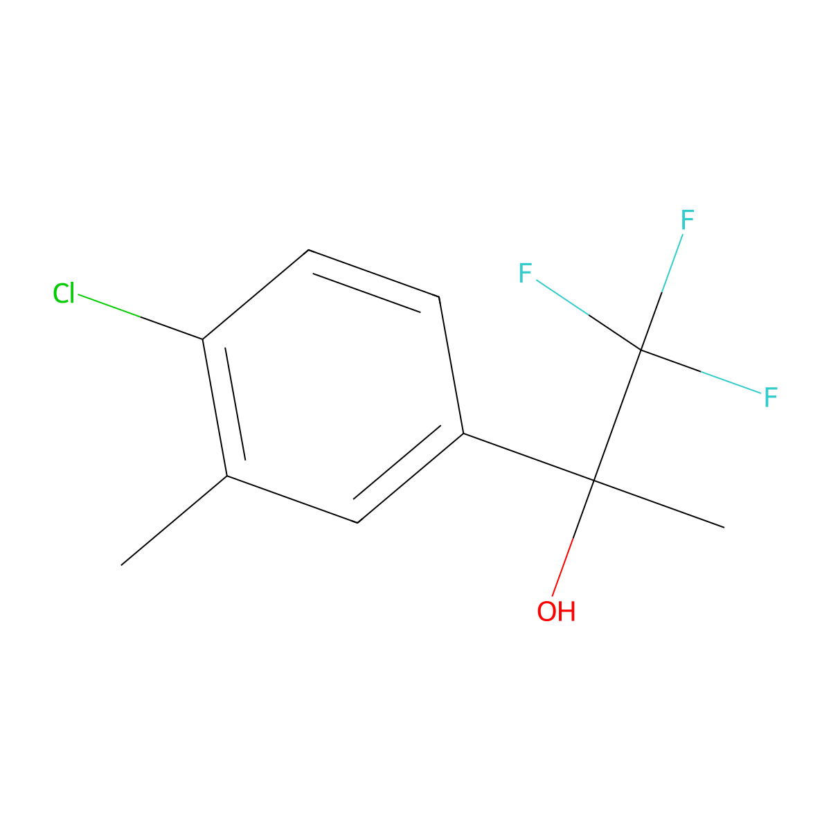 4-Chloro-alpha,3-dimethyl-alpha-(trifluoromethyl)benZenemethanol molecular structure, CAS 1558220-27-1