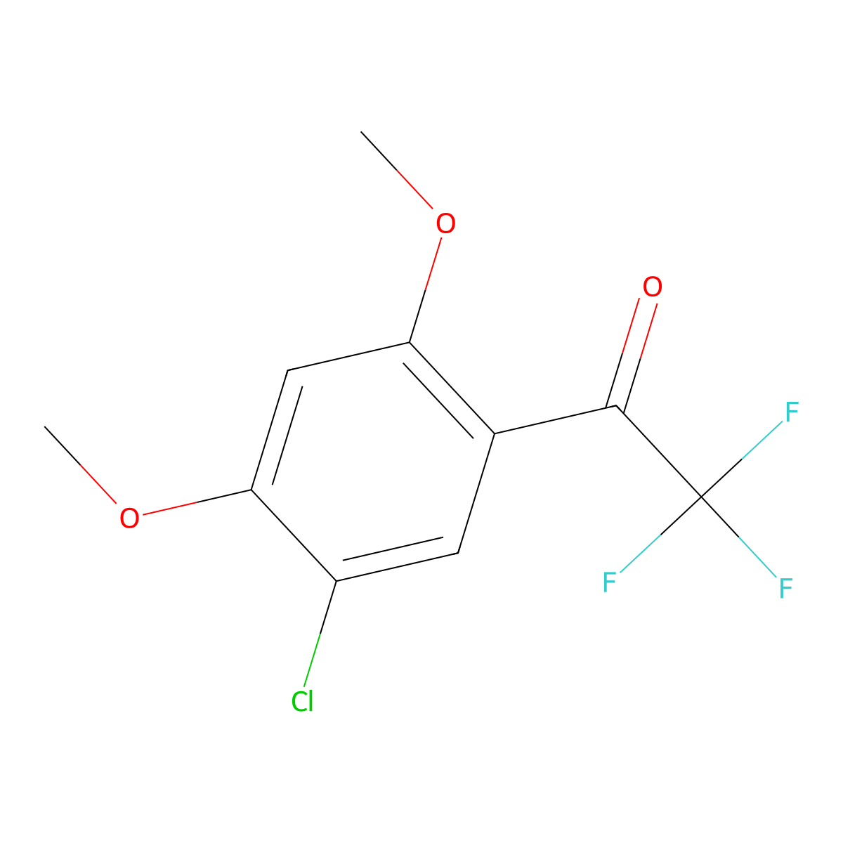 1-(5-Chloro-2,4-dimethoxyphenyl)-2,2,2-trifluoroethanone molecular structure, CAS 1558222-61-9