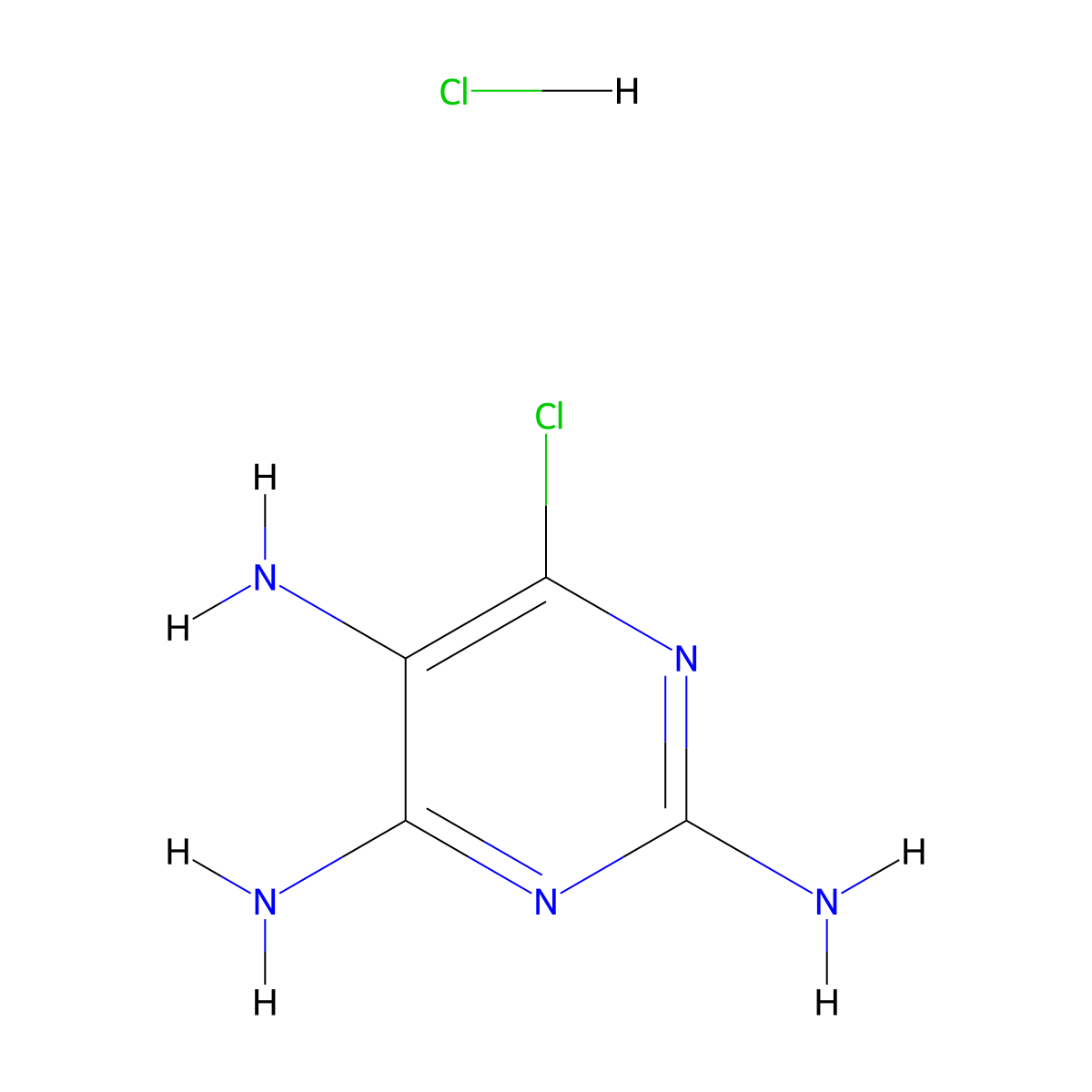 6-Chloropyrimidine-2,4,5-triamine hydrochloride molecular structure, CAS 155824-29-6