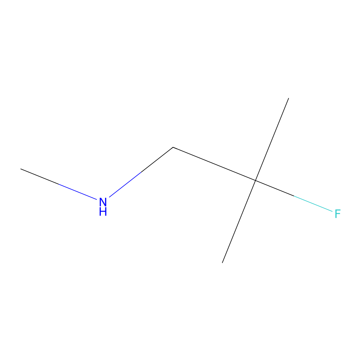 2-Fluoro-n,2-dimethylpropan-1-amine molecular structure, CAS 1558244-80-6