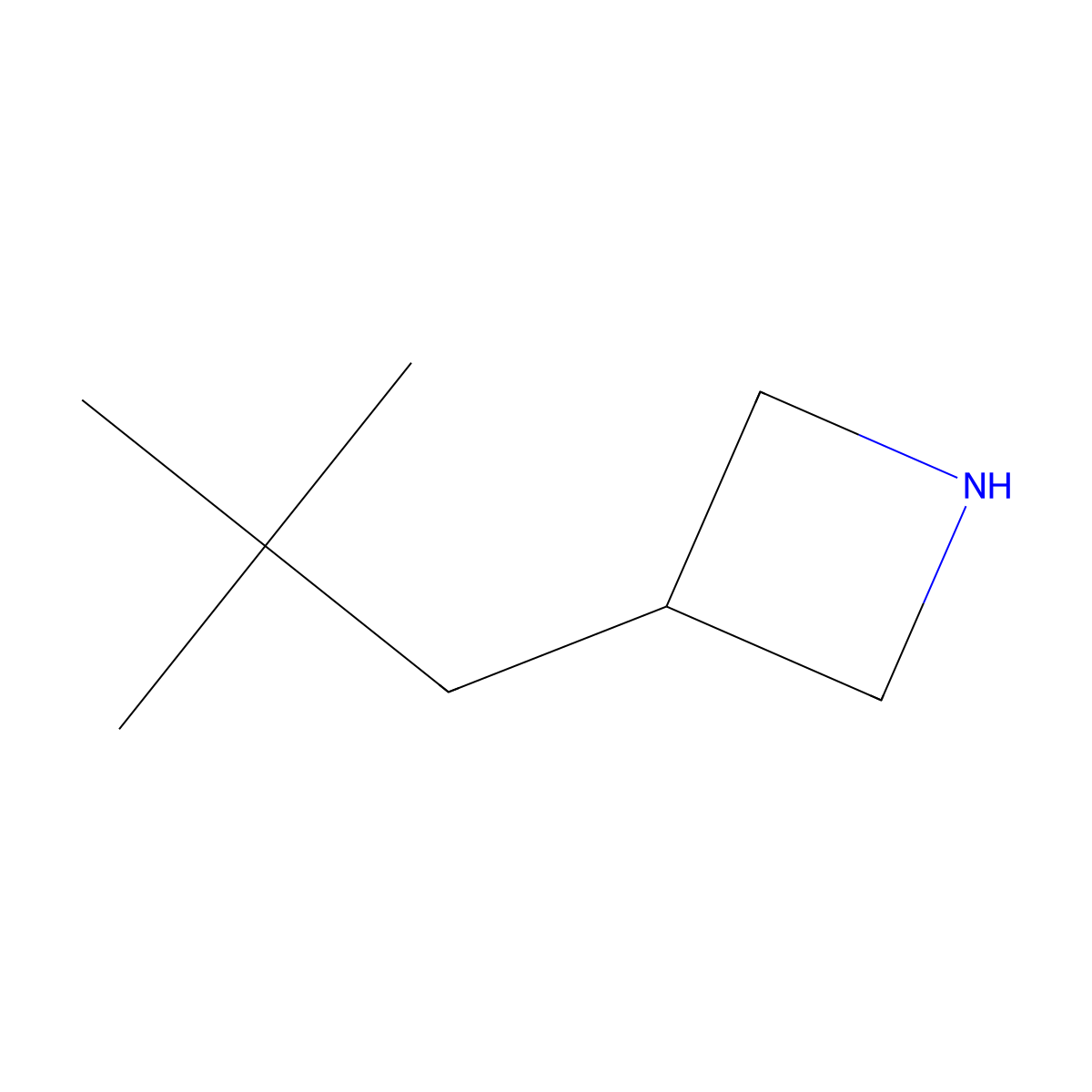 3-(2,2-Dimethylpropyl)azetidine molecular structure, CAS 1558244-85-1