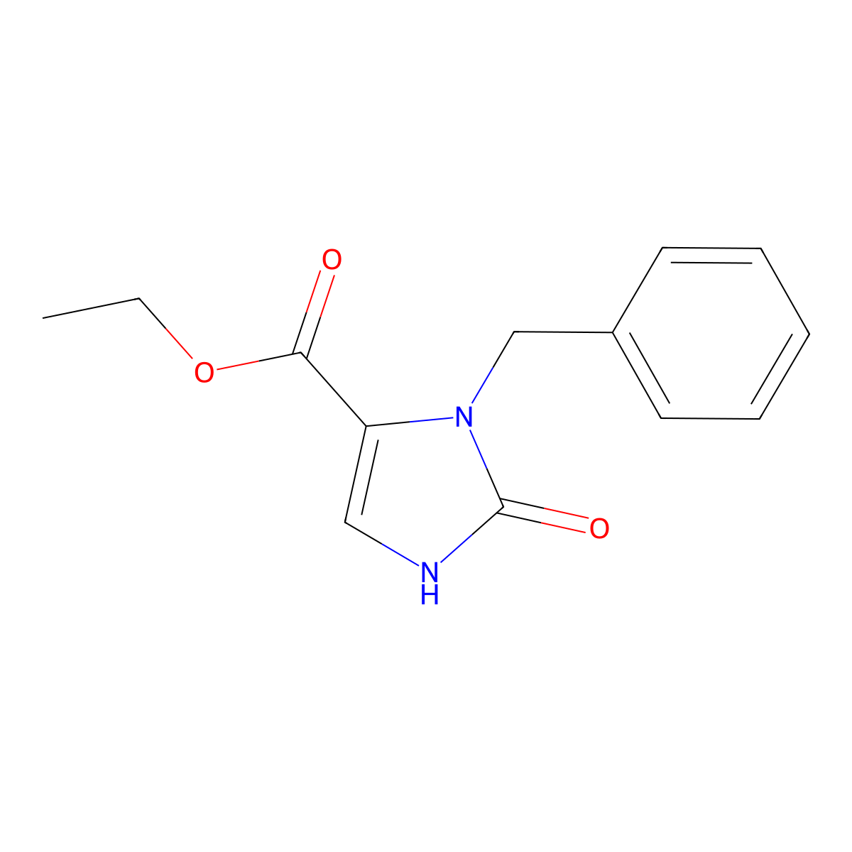 ethyl 3-benzyl-2-oxo-2,3-dihydro-1H-imidazole-4-carboxylate molecular structure, CAS 1558246-07-3