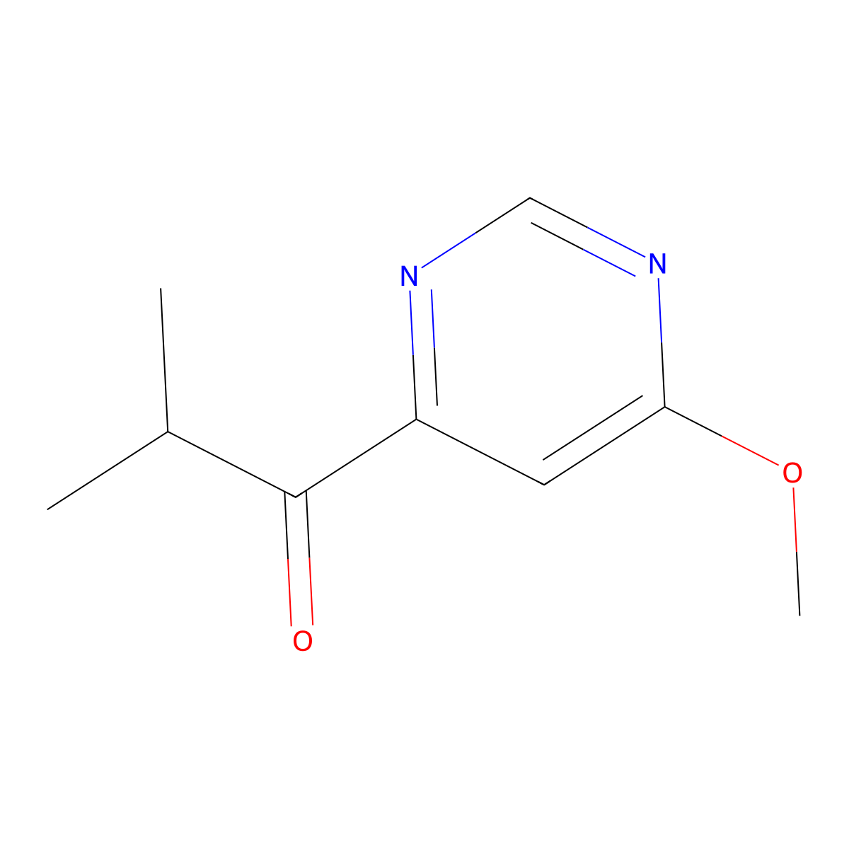 1-(6-Methoxypyrimidin-4-yl)-2-methylpropan-1-one molecular structure, CAS 1558246-22-2