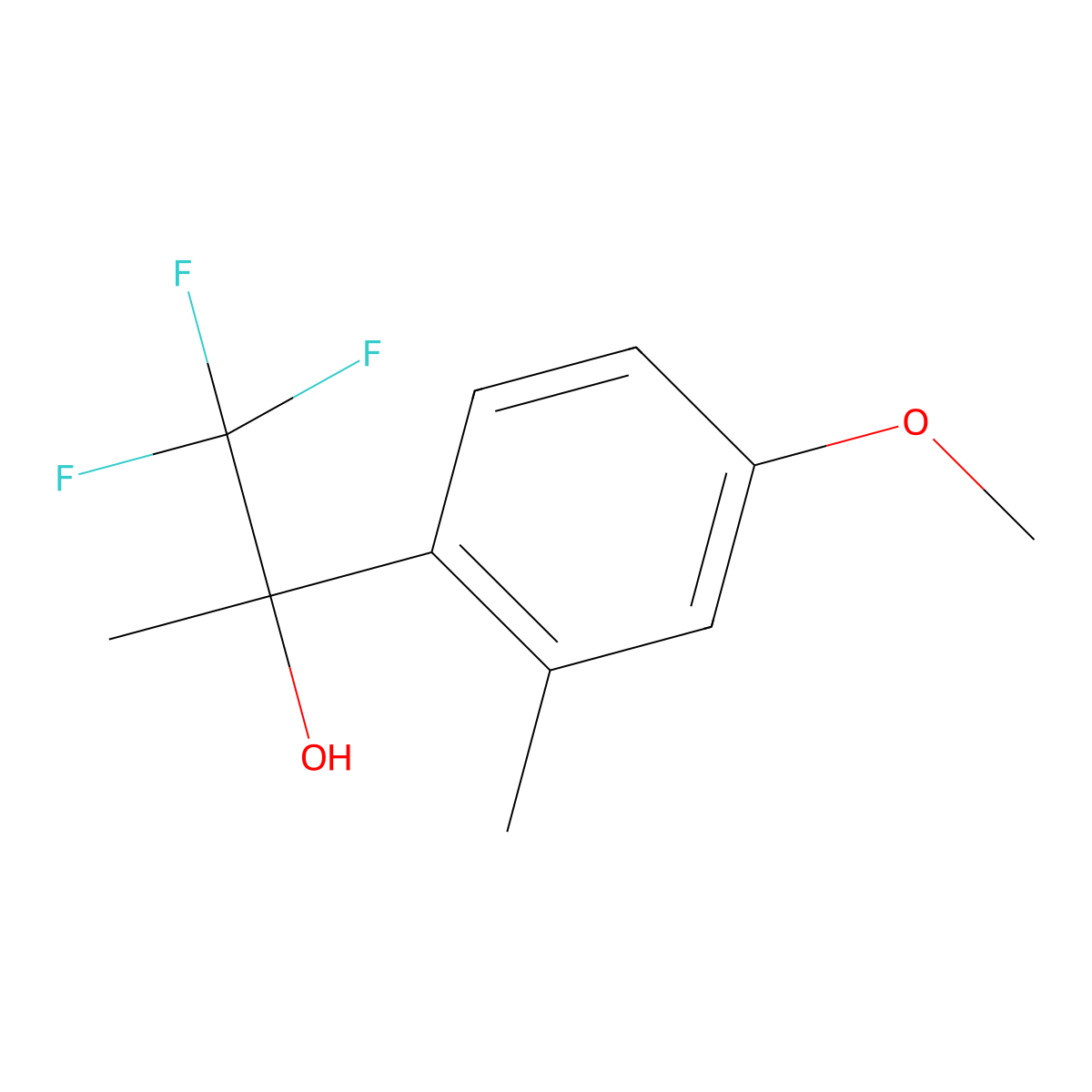 1,1,1-Trifluoro-2-(4-methoxy-2-methylphenyl)propan-2-ol molecular structure, CAS 1558246-71-1