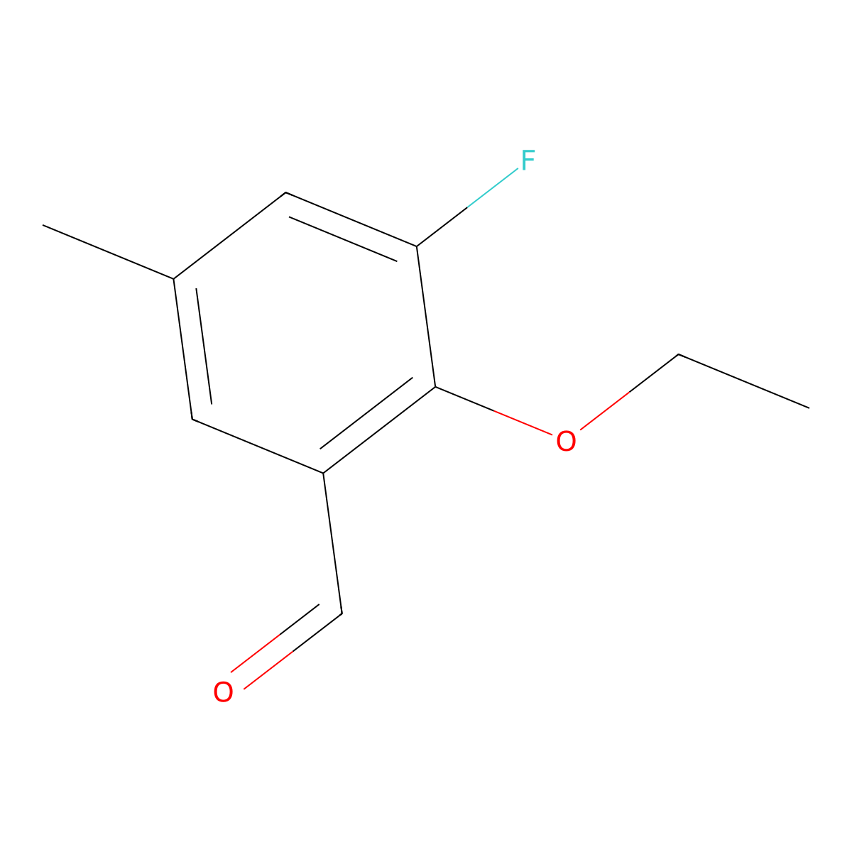 2-Ethoxy-3-fluoro-5-methylbenzaldehyde molecular structure, CAS 1558249-55-0