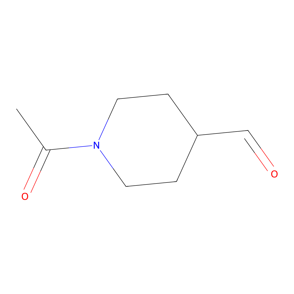 1-Acetylpiperidine-4-carbaldehyde molecular structure, CAS 155826-26-9