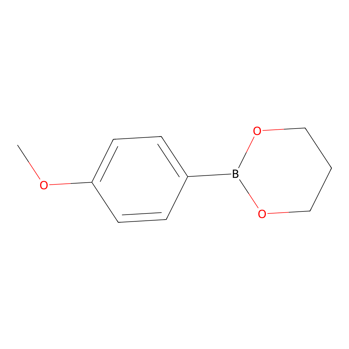 2-(4-Methoxyphenyl)-1,3,2-dioxaborinane molecular structure, CAS 155826-85-0
