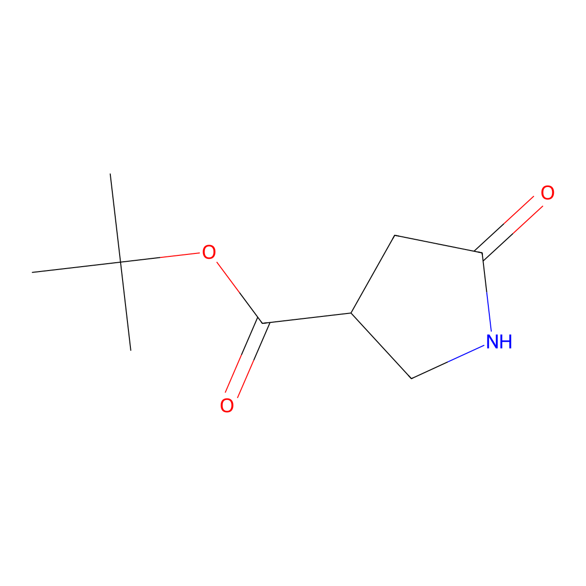 Tert-butyl 5-oxopyrrolidine-3-carboxylate molecular structure, CAS 1558267-91-6