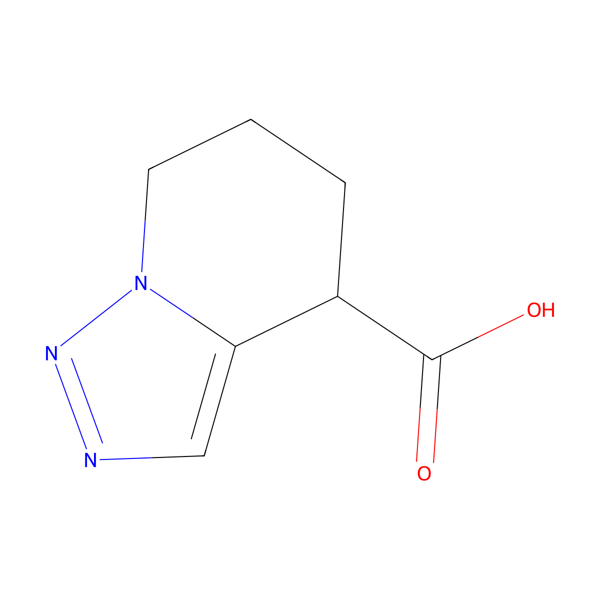 4H,5H,6H,7H-[1,2,3]triazolo[1,5-a]pyridine-4-carboxylic acid molecular structure, CAS 1558268-57-7