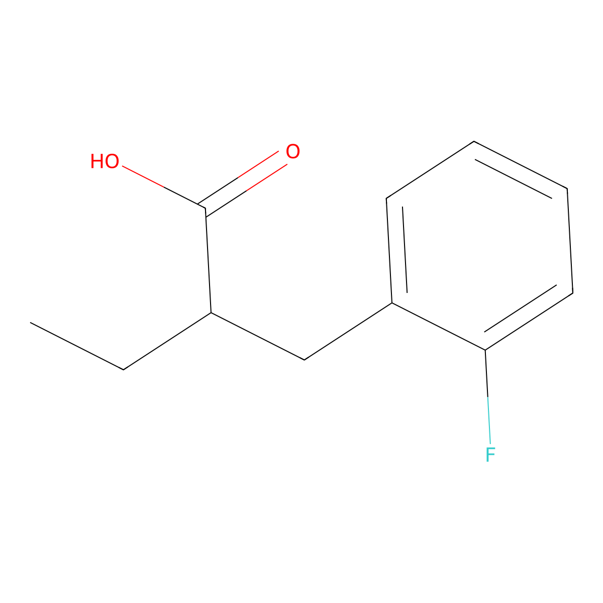 2-(2-Fluoro-benzyl)-butyric acid molecular structure, CAS 155827-66-0