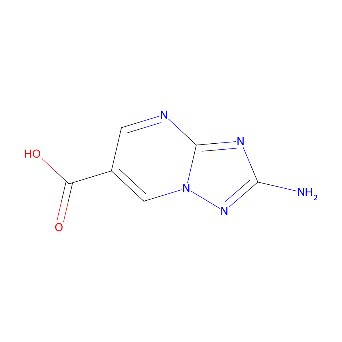 2-Amino-[1,2,4]triazolo[1,5-a]pyrimidine-6-carboxylic acid molecular structure, CAS 1558272-11-9