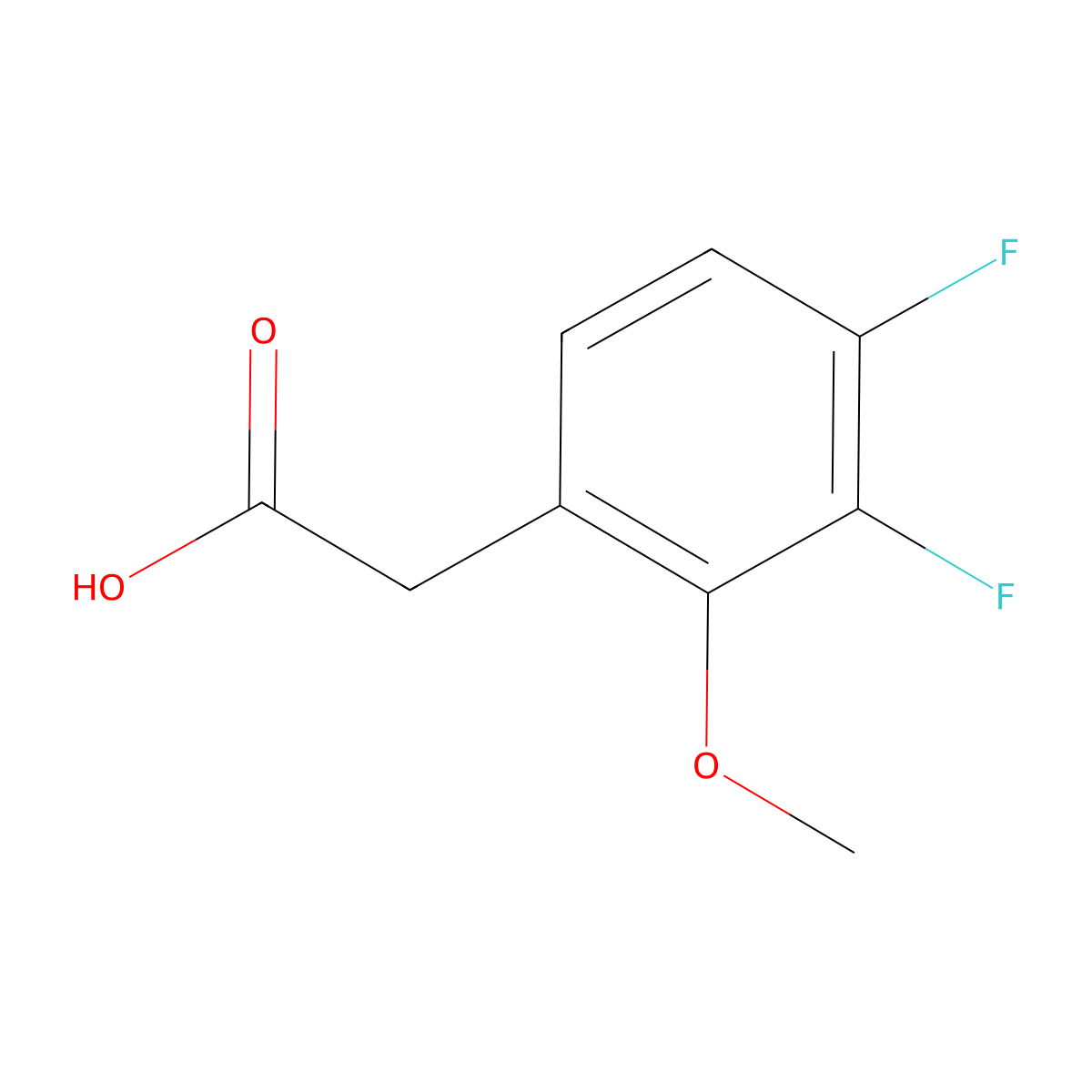 2-(3,4-Difluoro-2-methoxyphenyl)acetic acid molecular structure, CAS 1558274-26-2