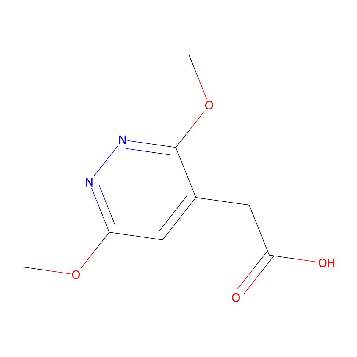 2-(3,6-Dimethoxypyridazin-4-yl)acetic acid molecular structure, CAS 1558274-89-7