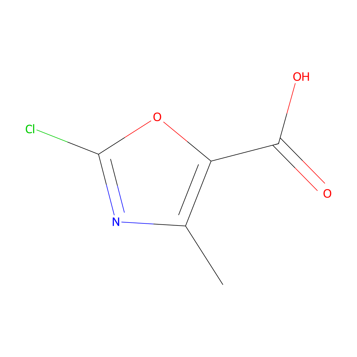2-Chloro-4-methyloxazole-5-carboxylic acid molecular structure, CAS 1558276-80-4