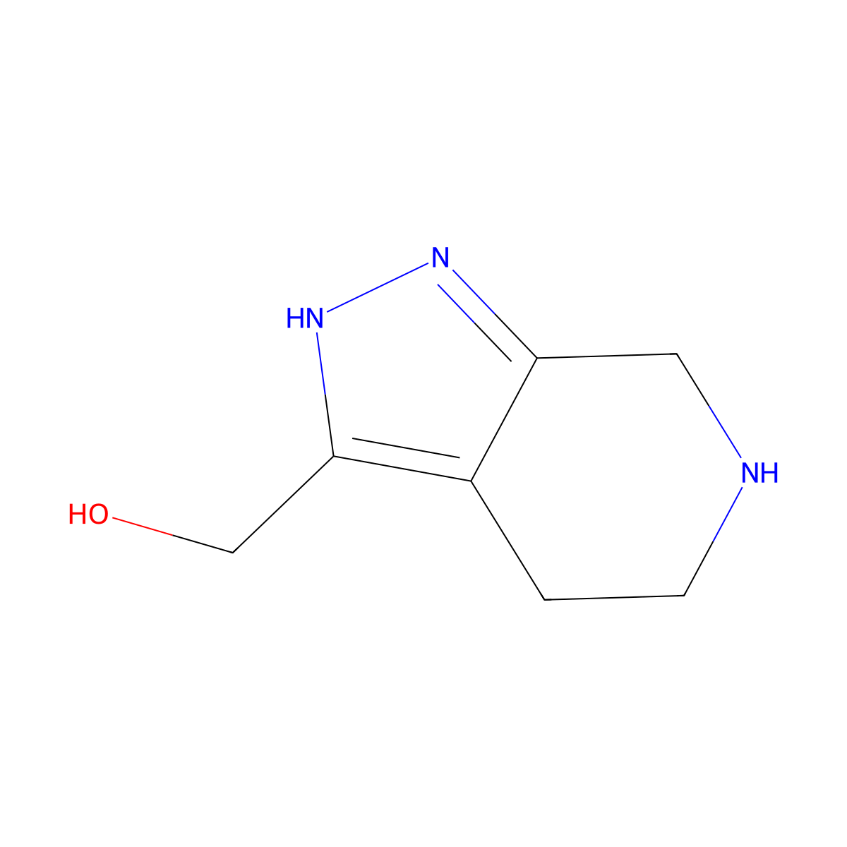 {1h,4h,5h,6h,7h-Pyrazolo[3,4-c]pyridin-3-yl}methanol molecular structure, CAS 1558315-52-8