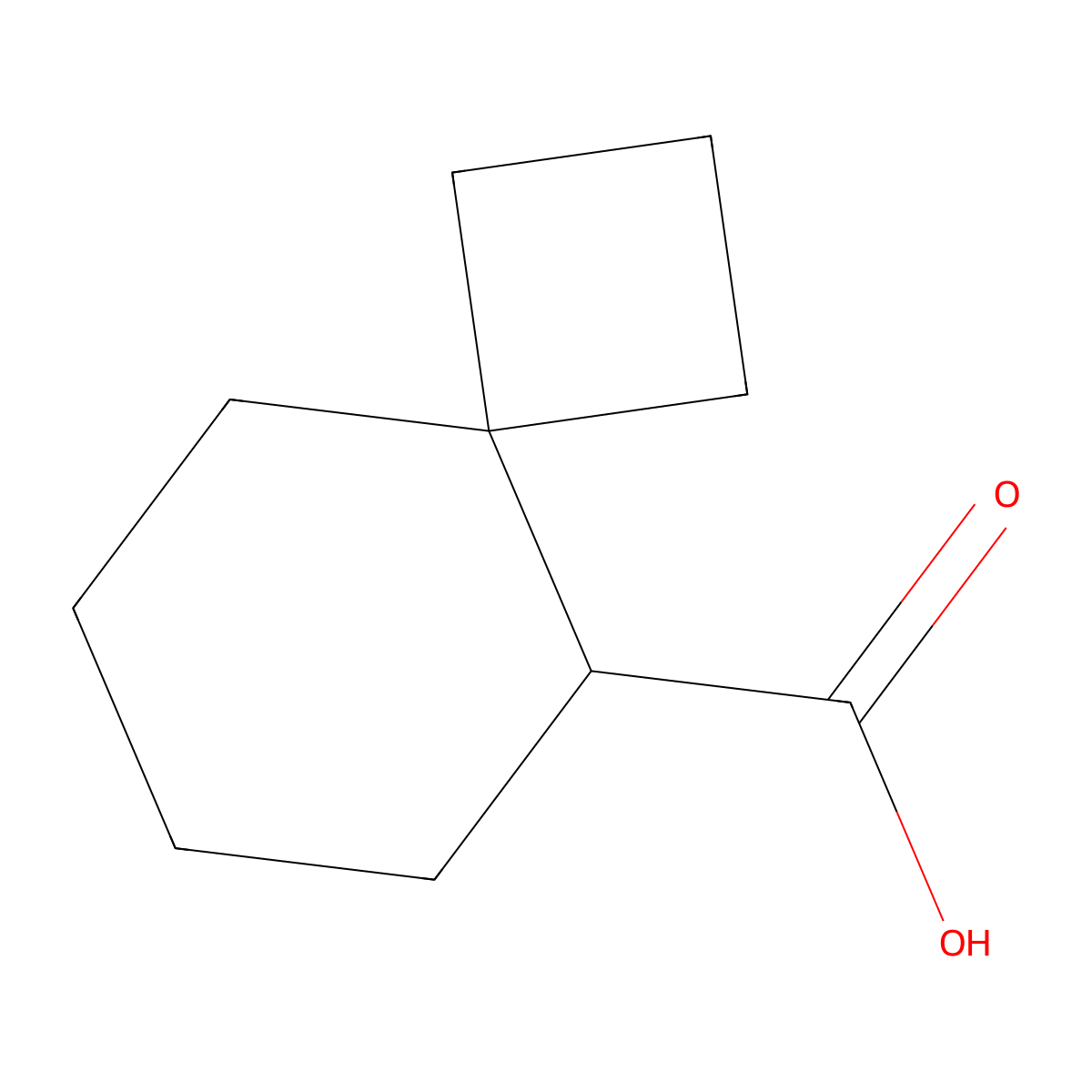 Spiro[3.5]nonane-5-carboxylic acid molecular structure, CAS 1558342-25-8