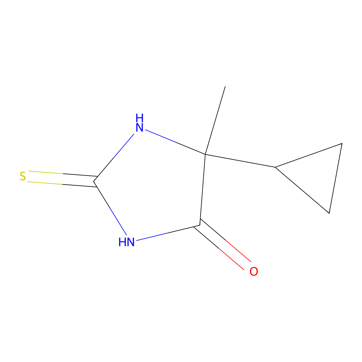 5-Cyclopropyl-5-methyl-2-thioxoimidazolidin-4-one molecular structure, CAS 1558390-40-1