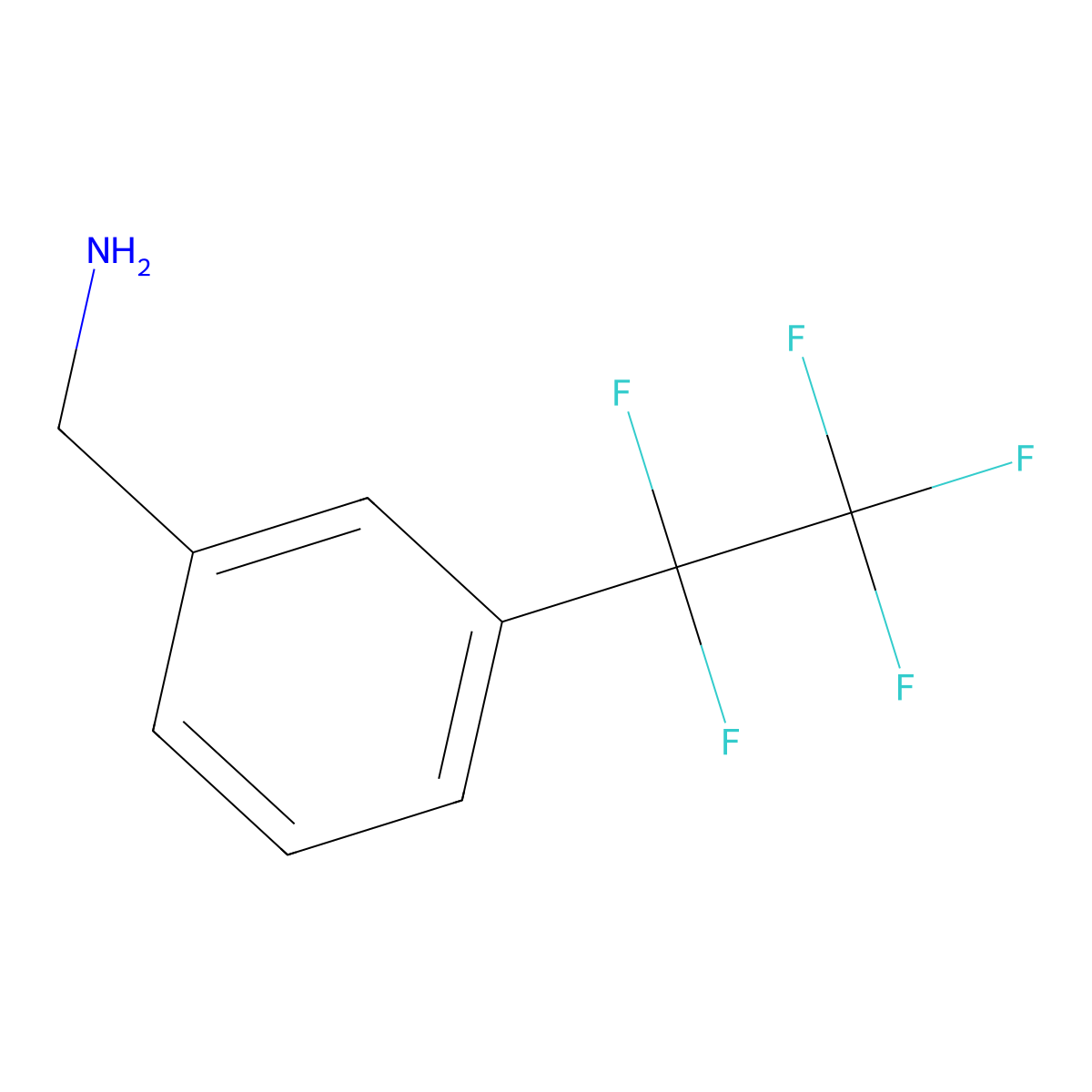1-[3-(1,1,2,2,2-Pentafluoroethyl)phenyl]methanamine molecular structure, CAS 1558399-98-6