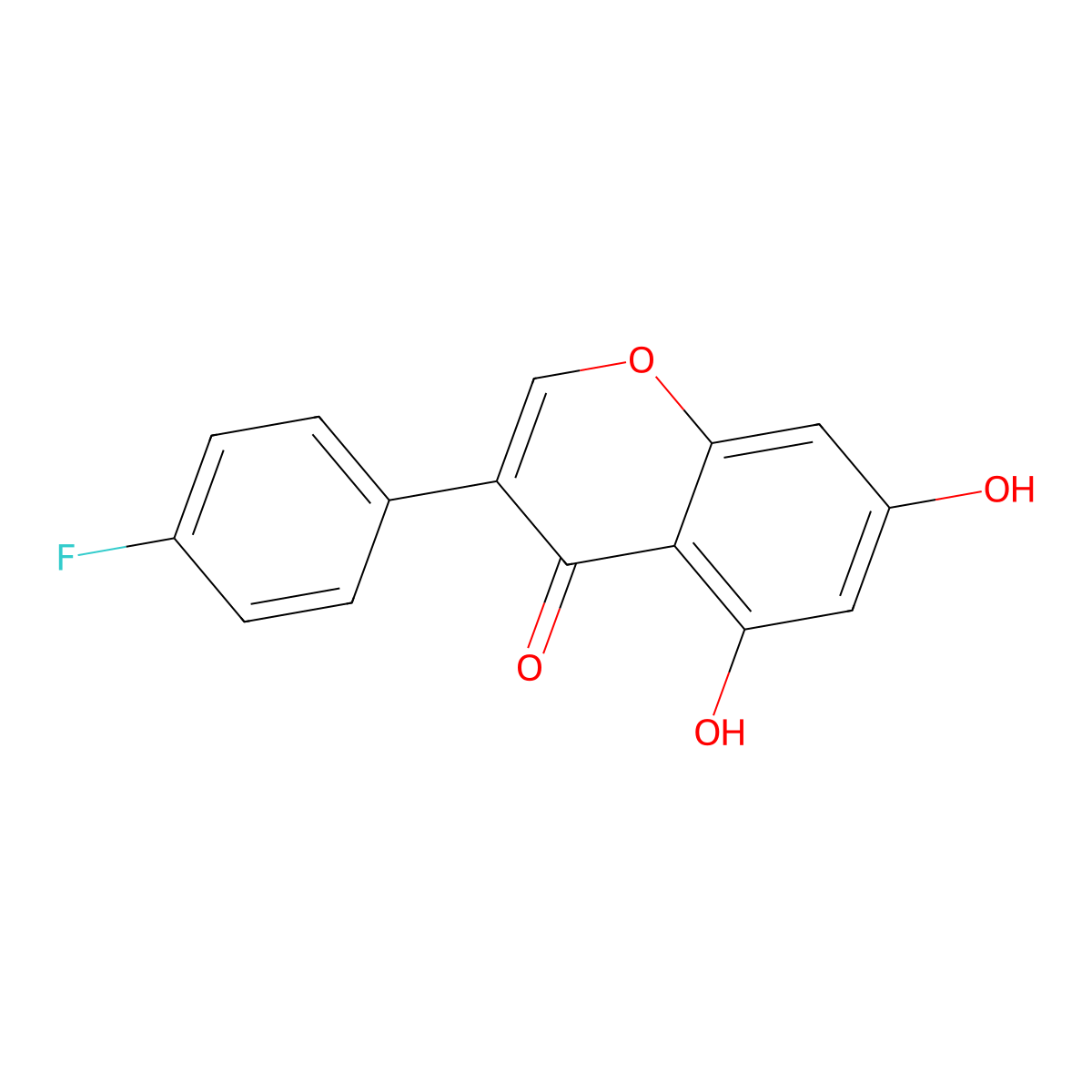 3-(4-fluorophenyl)-5,7-dihydroxy-4H-chromen-4-one molecular structure, CAS 15584-09-5