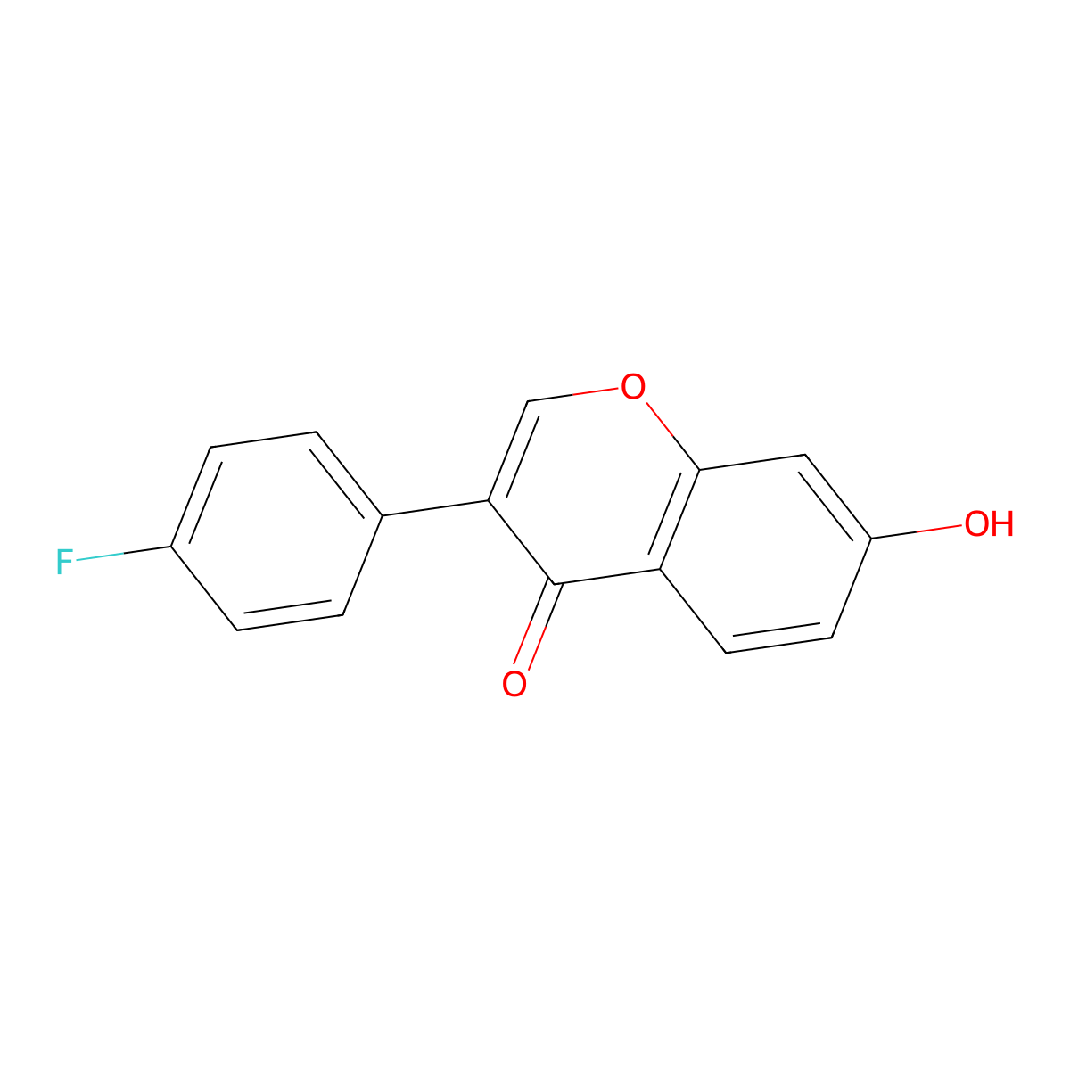 4'-Fluoro-7-hydroxyisoflavone molecular structure, CAS 15584-10-8