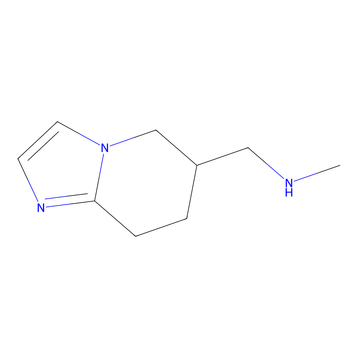 ({5H,6H,7H,8H-imidazo[1,2-a]pyridin-6-yl}methyl)(methyl)amine molecular structure, CAS 1558403-76-1