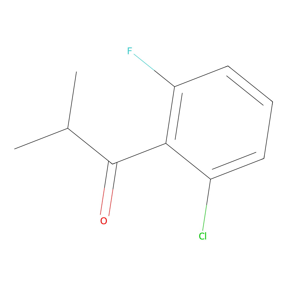 1-(2-Chloro-6-fluorophenyl)-2-methyl-1-propanone molecular structure, CAS 1558405-58-5