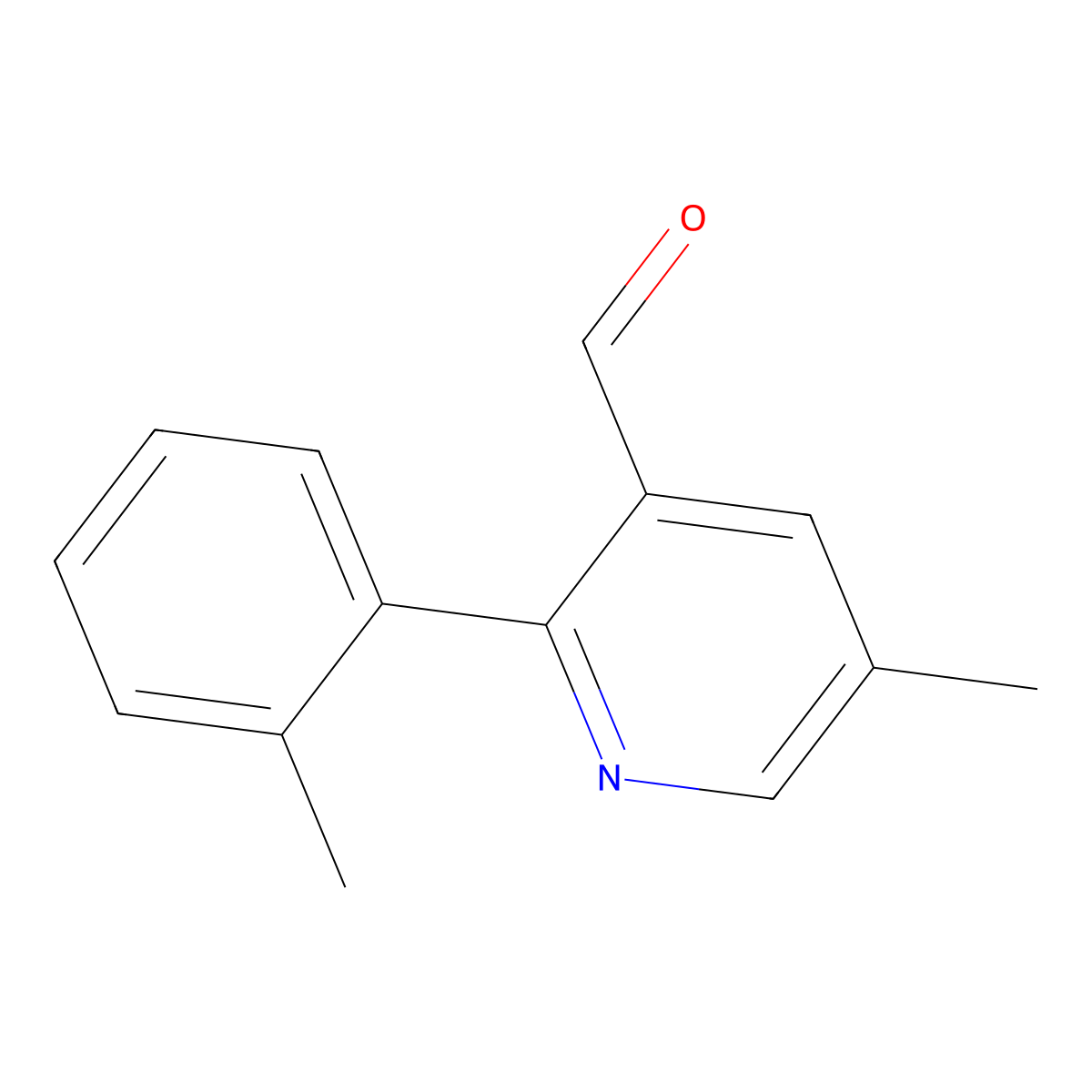 5-Methyl-2-(o-tolyl)nicotinaldehyde molecular structure, CAS 1558419-33-2
