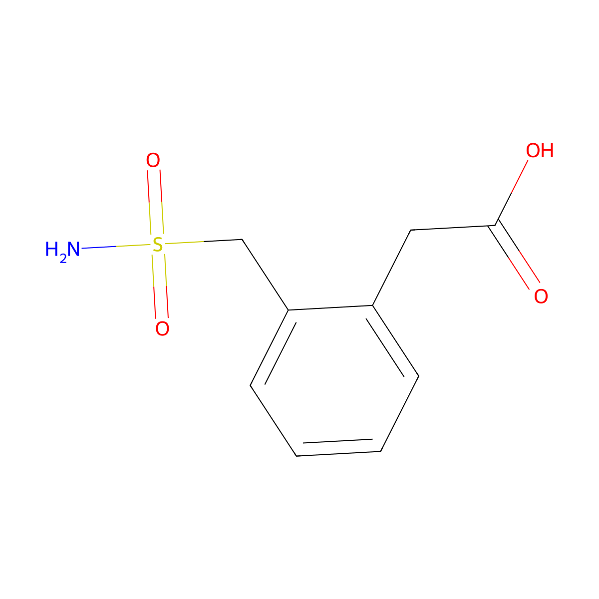 2-[2-(Sulfamoylmethyl)phenyl]acetic acid molecular structure, CAS 1558450-20-6