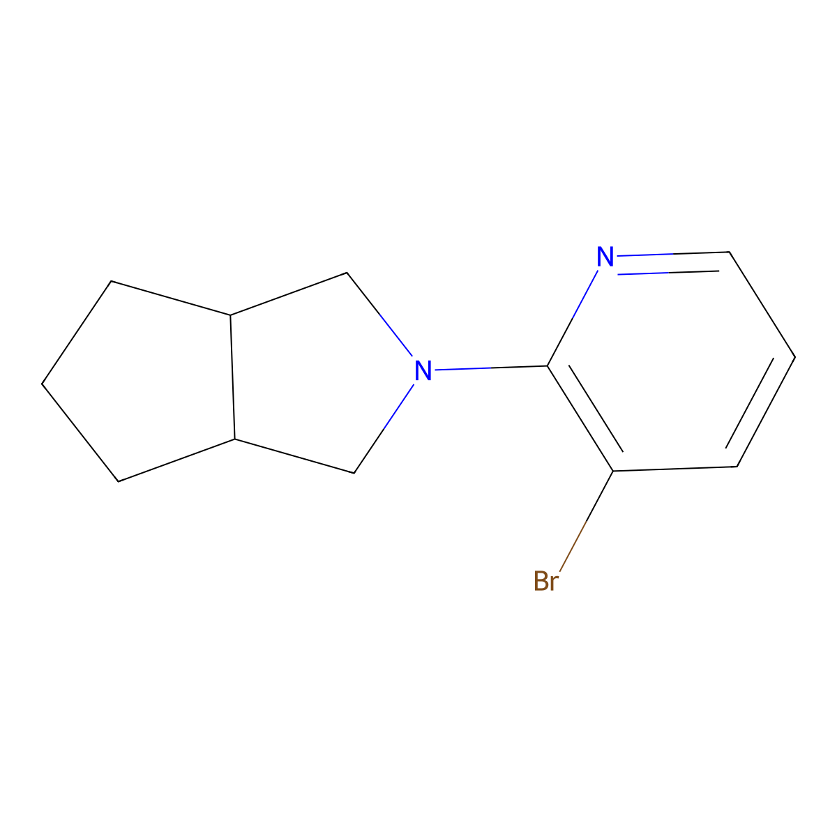 3-Bromo-2-{octahydrocyclopenta[c]pyrrol-2-yl}pyridine molecular structure, CAS 1558463-22-1