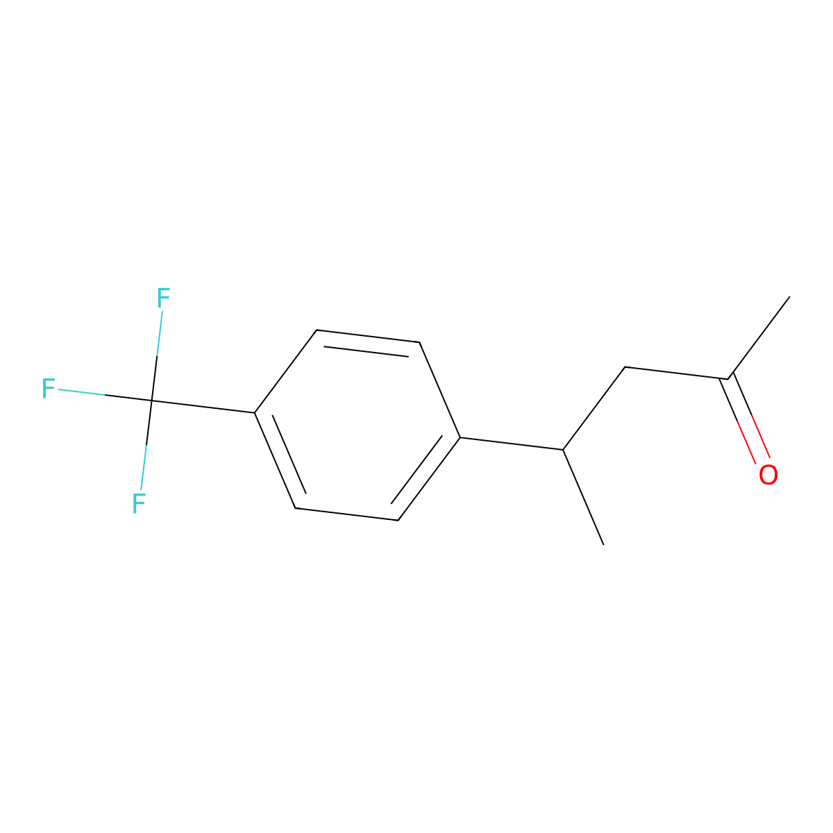 4-(4-(Trifluoromethyl)phenyl)pentan-2-one molecular structure, CAS 155849-93-7