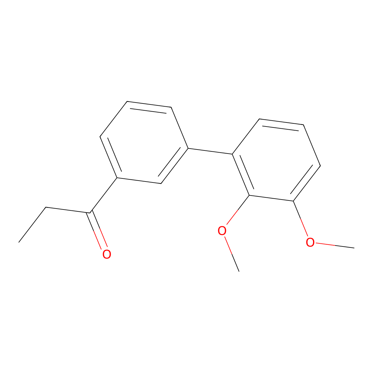 1-(2',3'-Dimethoxy[1,1'-biphenyl]-3-yl)-1-propanone molecular structure, CAS 1558497-67-8