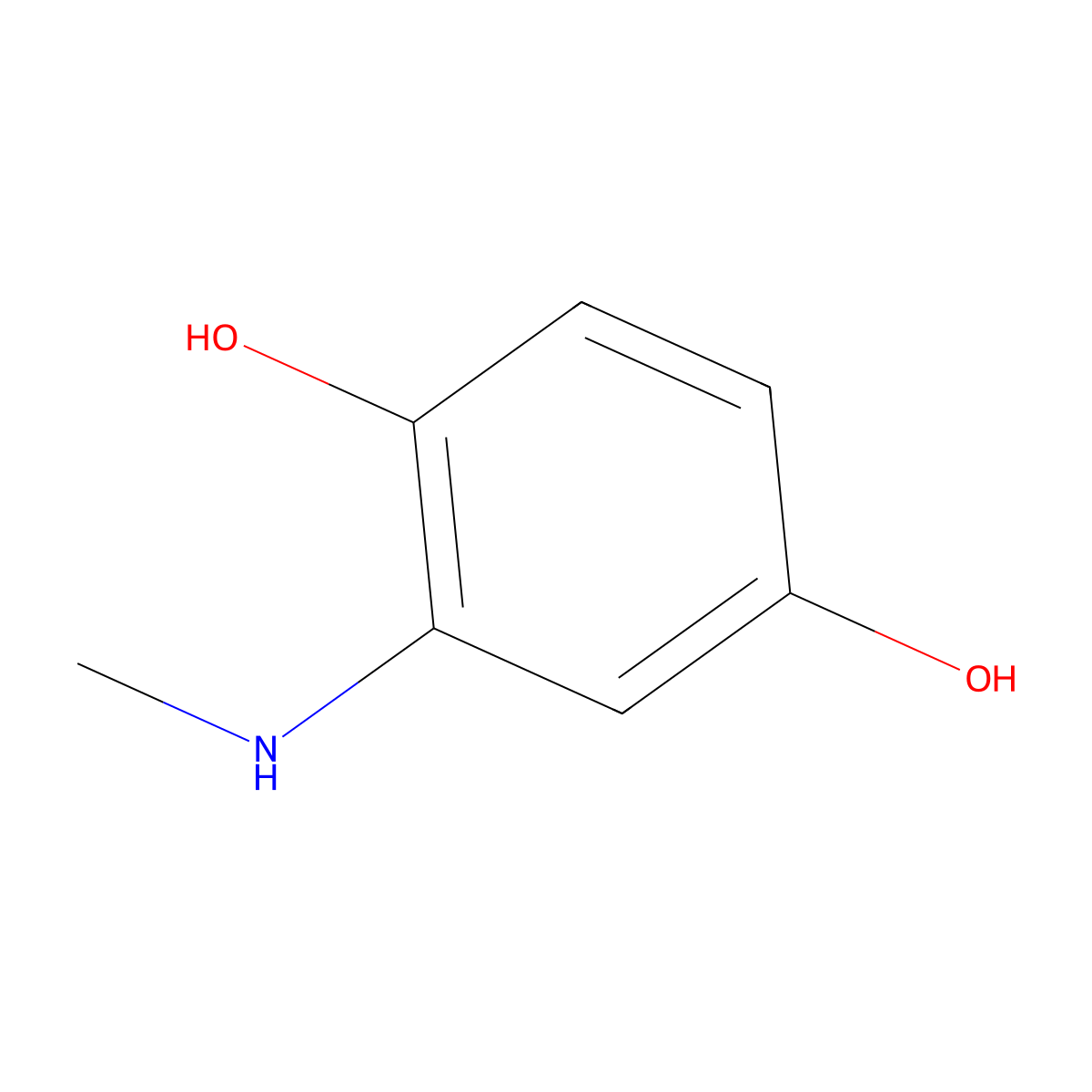 2-(Methylamino)benzene-1,4-diol molecular structure, CAS 155853-13-7
