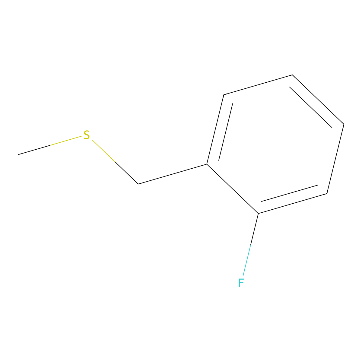 2-Fluorobenzyl methyl sulfide molecular structure, CAS 155853-27-3