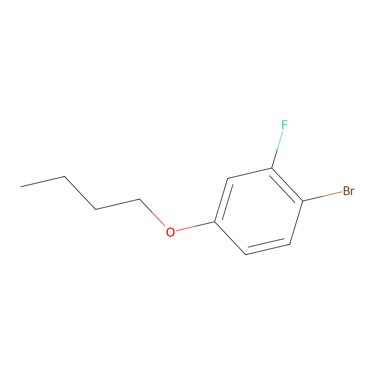 1-Bromo-4-butoxy-2-fluorobenzene molecular structure, CAS 155854-29-8