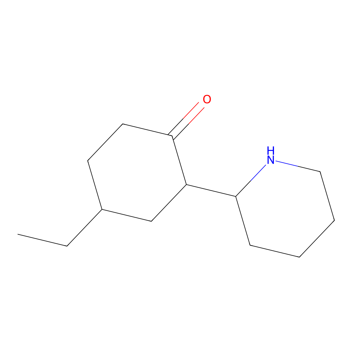 4-Ethyl-2-(piperidin-2-YL)cyclohexan-1-one molecular structure, CAS 1558598-62-1