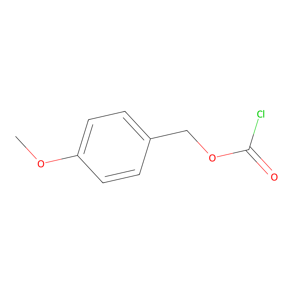 Carbonochloridic acid, (4-methoxyphenyl)methyl ester molecular structure, CAS 15586-16-0