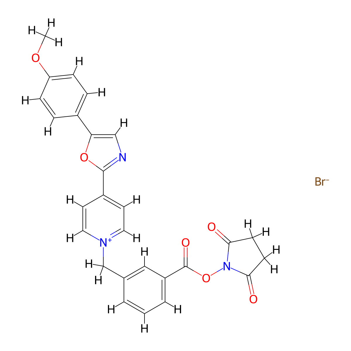 1-[3-(Succinimidyloxycarbonyl)benzyl]-4-[5-(4-methoxyphenyl)-2-oxazolyl]pyridinium bromide molecular structure, CAS 155862-95-6