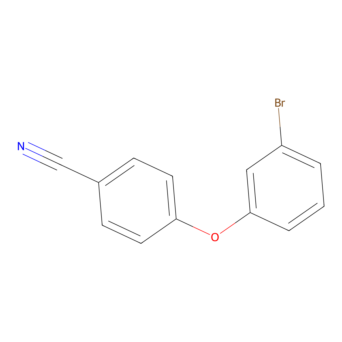 4-(3-Bromophenoxy)benzonitrile molecular structure, CAS 155866-71-0