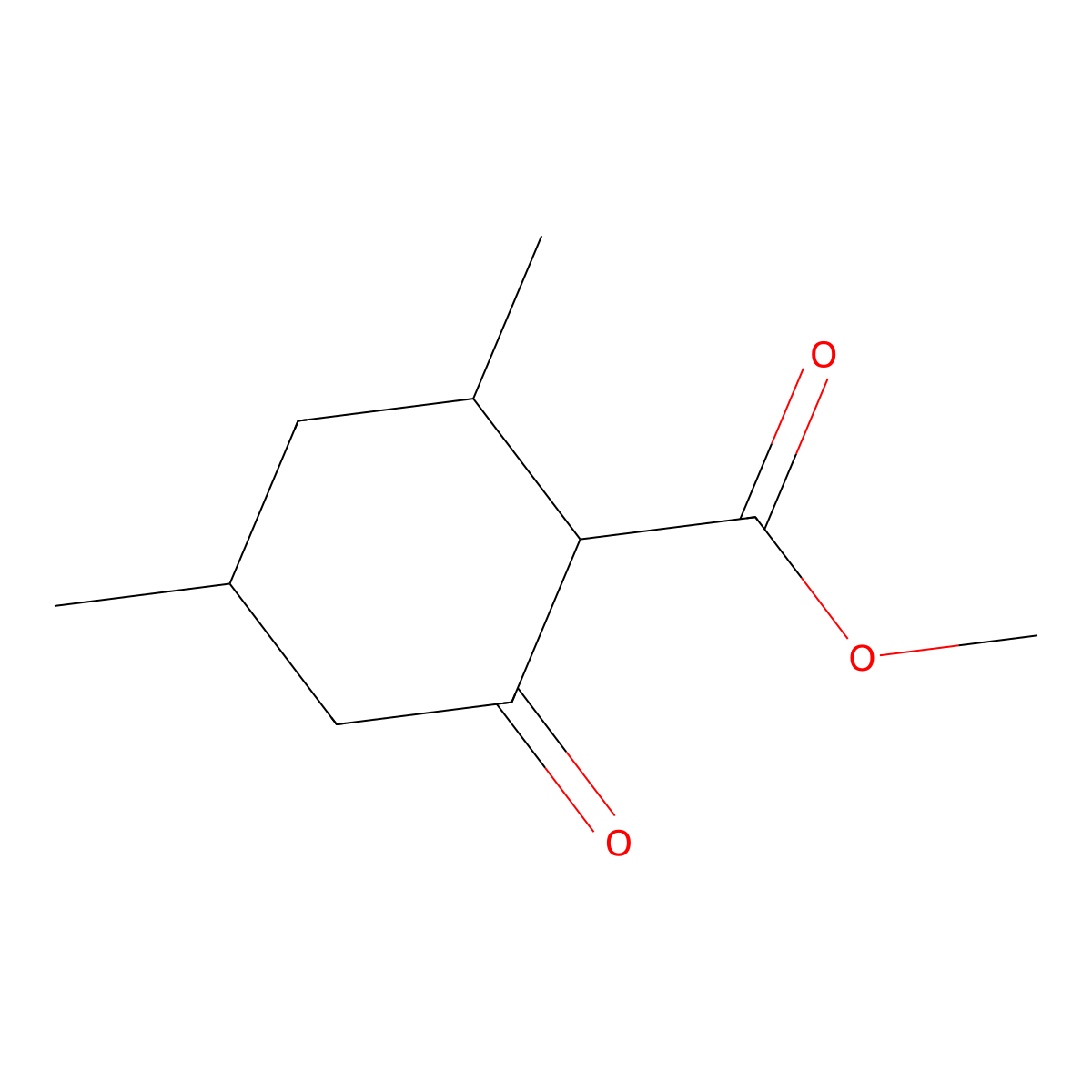 Methyl 2,4-dimethyl-6-oxocyclohexane-1-carboxylate molecular structure, CAS 1558663-87-8