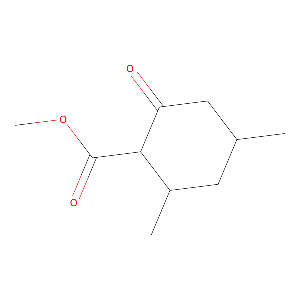Methyl 2,4-dimethyl-6-oxocyclohexane-1-carboxylate molecular structure, CAS 1558663-87-8